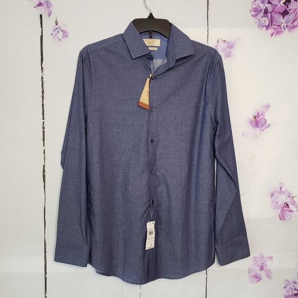 Original Penguin Munsingwear Midnight Print Button Slim Fit Dress Shirt - Picture 1 of 9